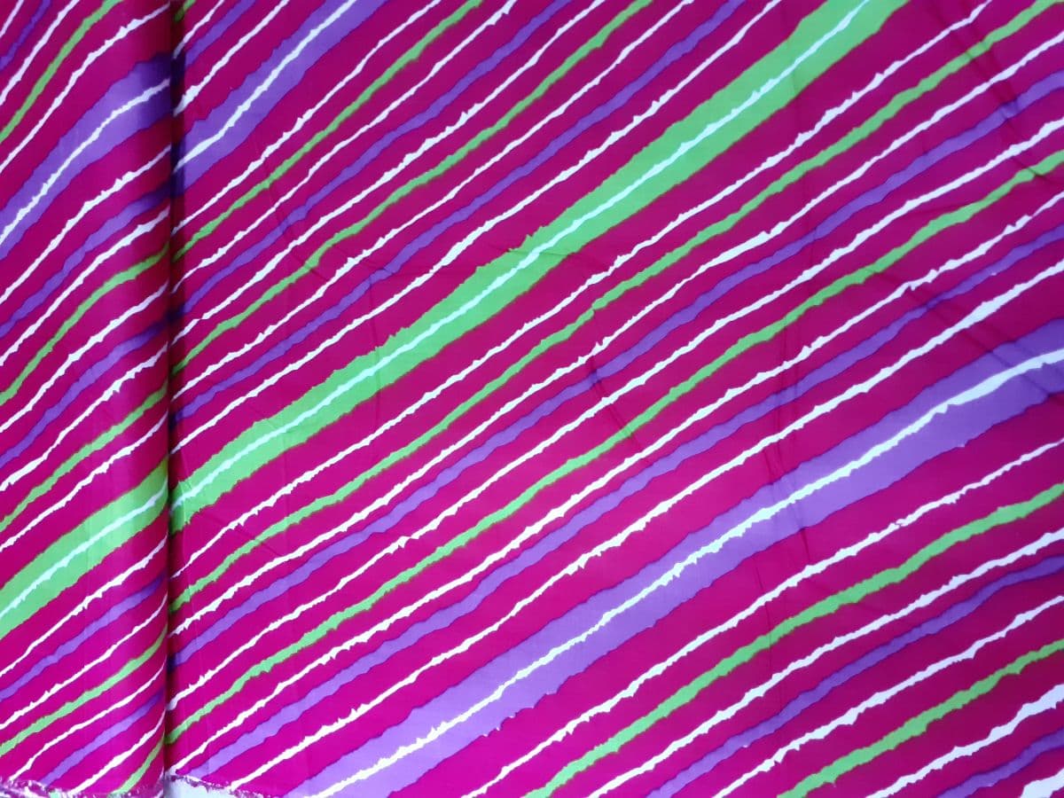"Jaipur Joy" Magenta & Purple Leheriya Print Fabric