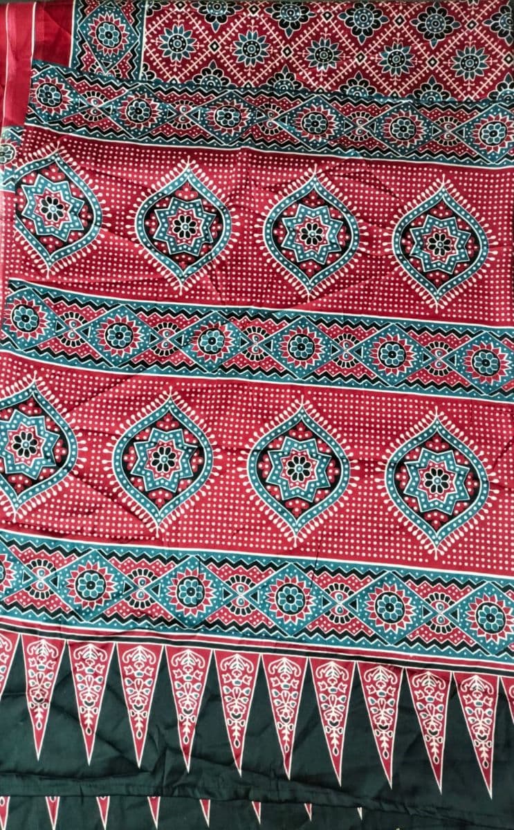Symmetrical Tribal Medallion Print Fabric
