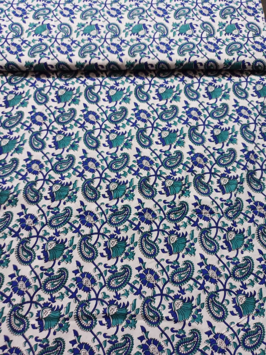 Cool Calico Mughal Paisley Cotton Fabric