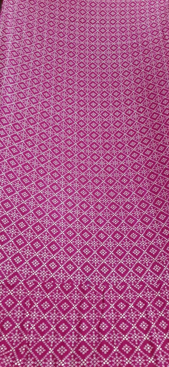 Fuchsia Geometric Diamond Print Fabric
