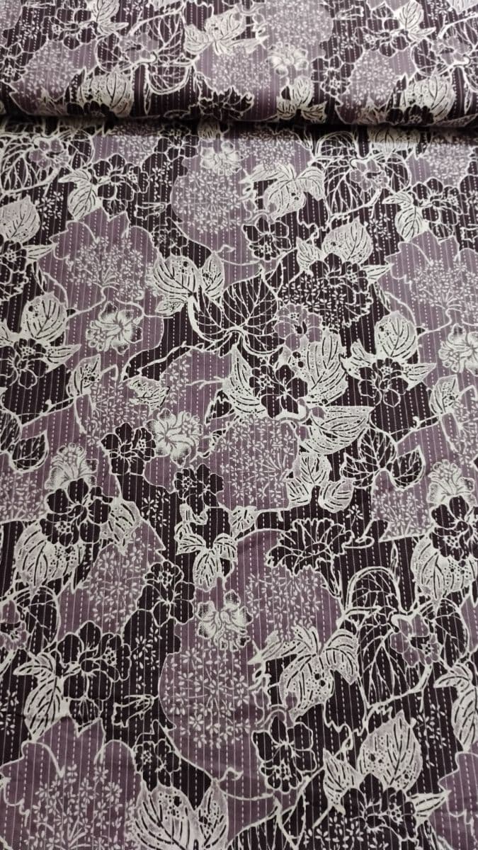 Sophisticated Floral Overlay Print Fabric