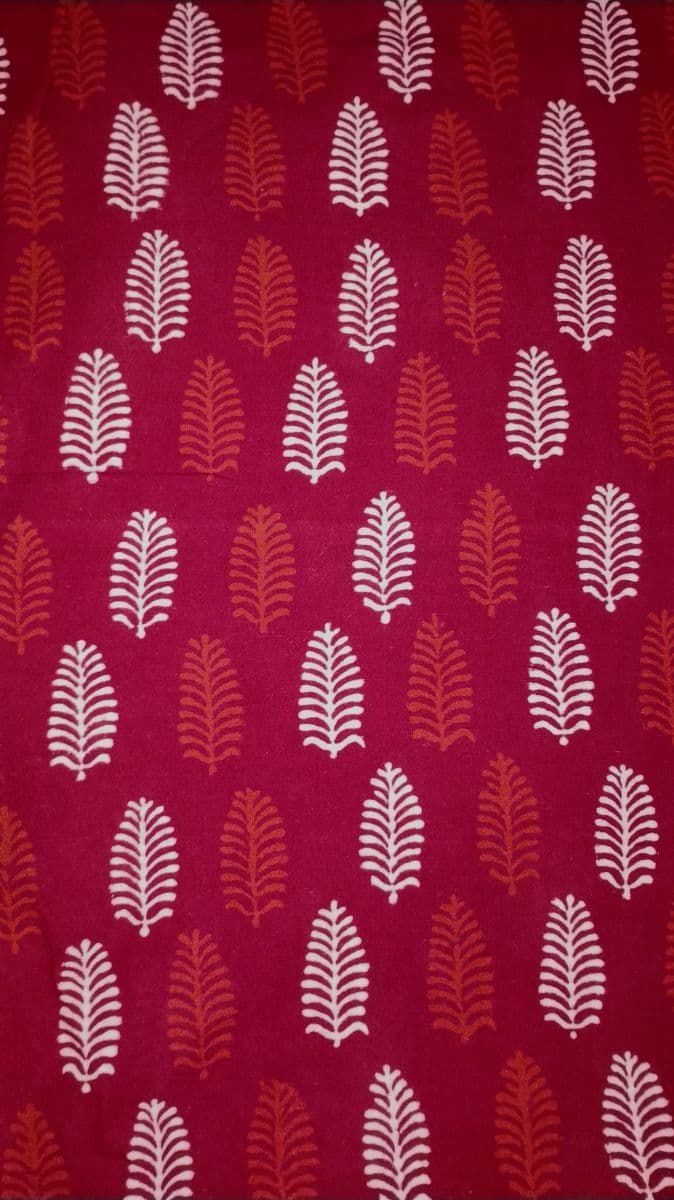 Maroon Harvest Fern Magenta Fabric